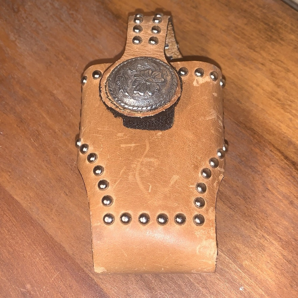 Nocona Western Cowboy Belt Pouch Leather Loop Holster Cell Phone Case‎ Holder